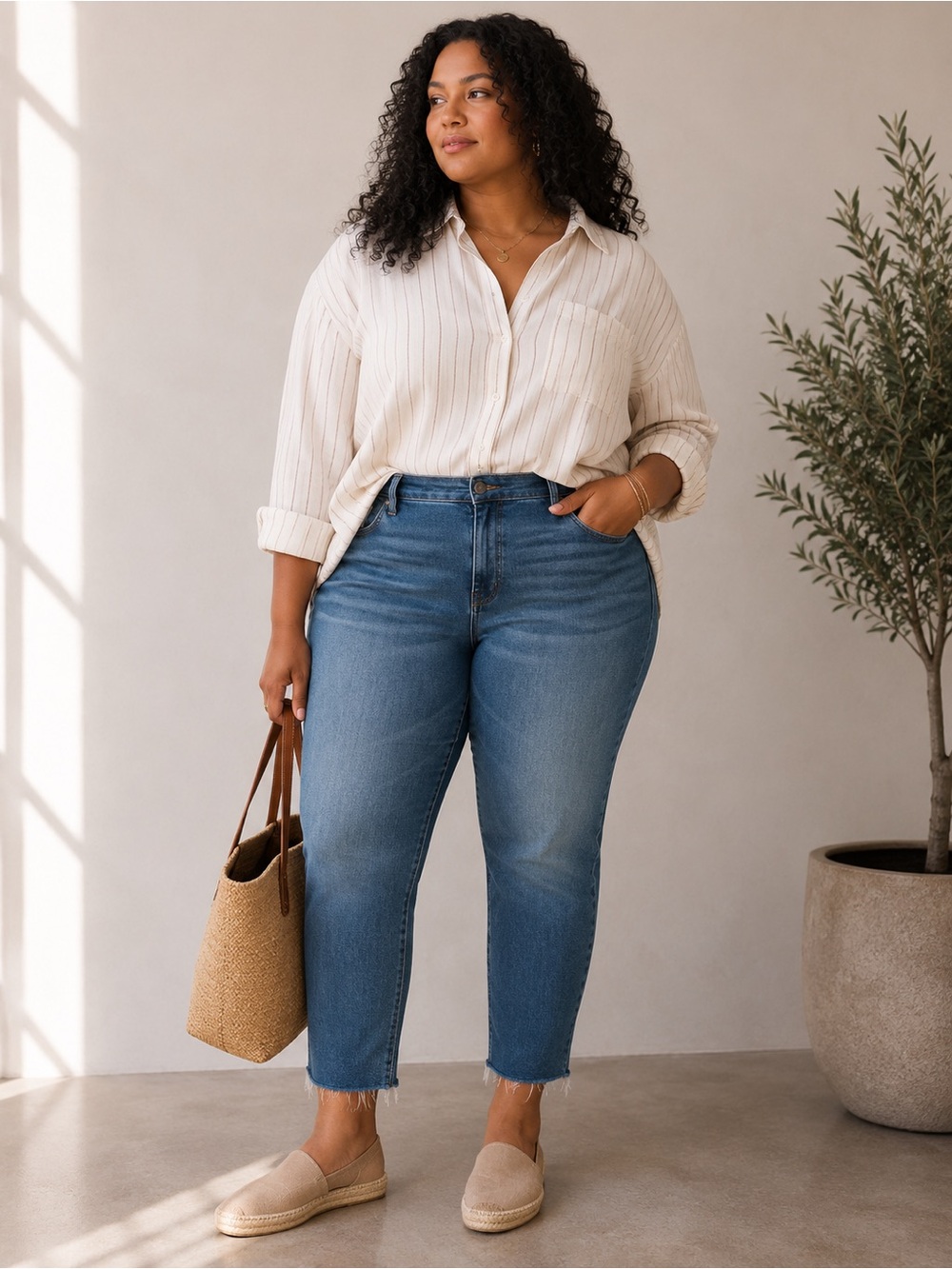 KUT from the Kloth Reese Plus Size Ankle Straight Raw Hem Light Distressed Jeans